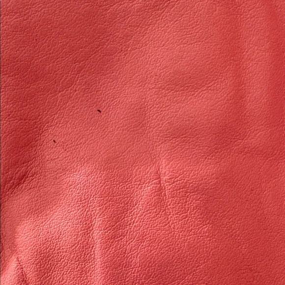 NWT [Leather Skin] Quilted 100% Genuine Leather Moto Jacket in Pink Women’s L - Picture 14 of 15